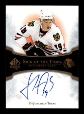 2007-08 SP Authentic #ST-JT Jonathan Toews Sign of the Times