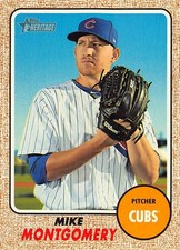 Mike Montgomery 2017 Topps Heritage 509 Chicago Cubs Baseball Card