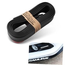Car Front Lip Anti-Collision Rubber Strips, Car Front Bumper Skirt 1 PC Black