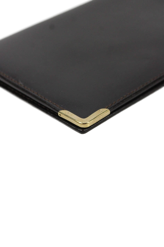 Gucci Womens Leather Gold Tone Open Front Wallet Dark Brown - Picture 7 of 11
