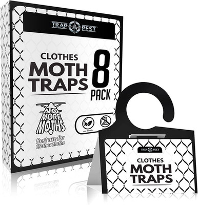 Clothing Moth Traps - 8 Pack - Non Toxic Moth Traps for Clothes with Pheromone A