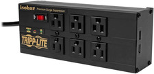 Isobar 6 Outlet Surge Protector Power Strip with 2 USB Charging Ports,10Ft Long
