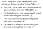 Set of 2 Kosta Boda Ulrica Vallien candleholder 5 inch hand painted white tulip — photo 5