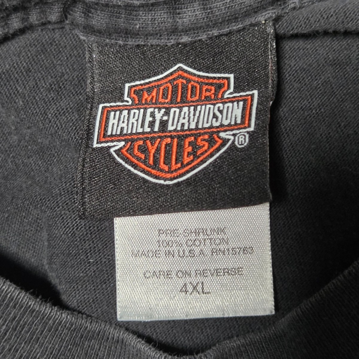 Harley Davidson Shop Black Graphic T Shirt Size 4XL Ocean City MD Trout Fish View 6