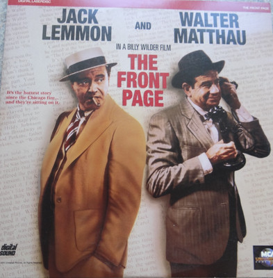 Front Page Extrablatt US Vintage Laser Disc LD Film Video CD Laserdisk Englisch