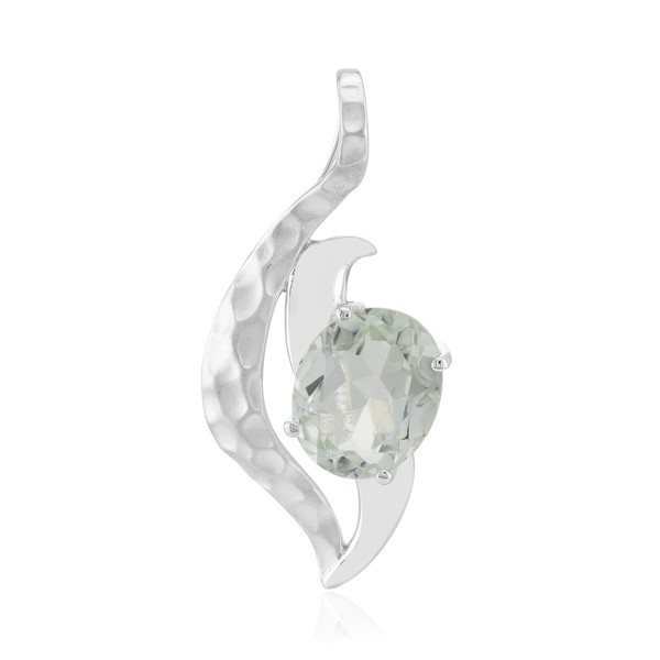AnhäNger Aus Sterlingsilber Mit GrüNem Amethyst-image