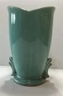 McCoy Vintage Art Deco Winged Green Vase 9”