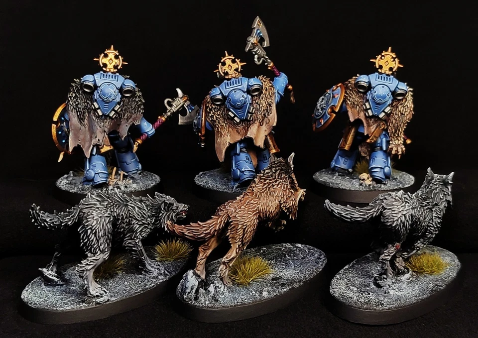 Wolf Guard Headtakers painted Warhammer 40k Space Wolves Primaris Space Marines - Image 2 of 2