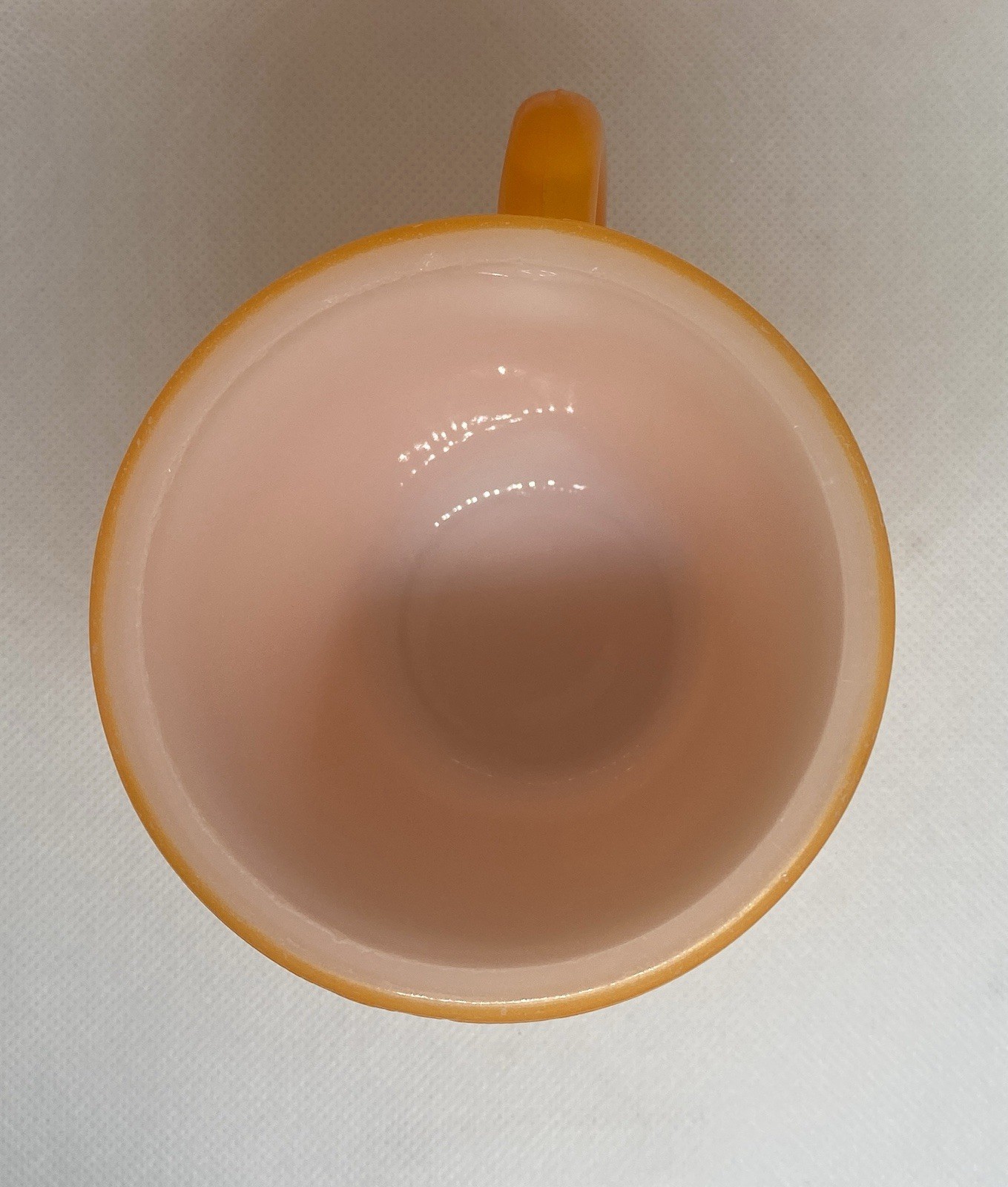 GlasBake Coffee Cup Mug Vintage Tang Orange Retro D Handle Drink 8 oz Memories