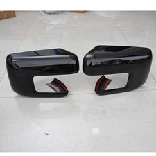 For 2021~2024 Ford F150 F-150 Gloss Black Side Wing Mirror Covers Overlay Cap 2X