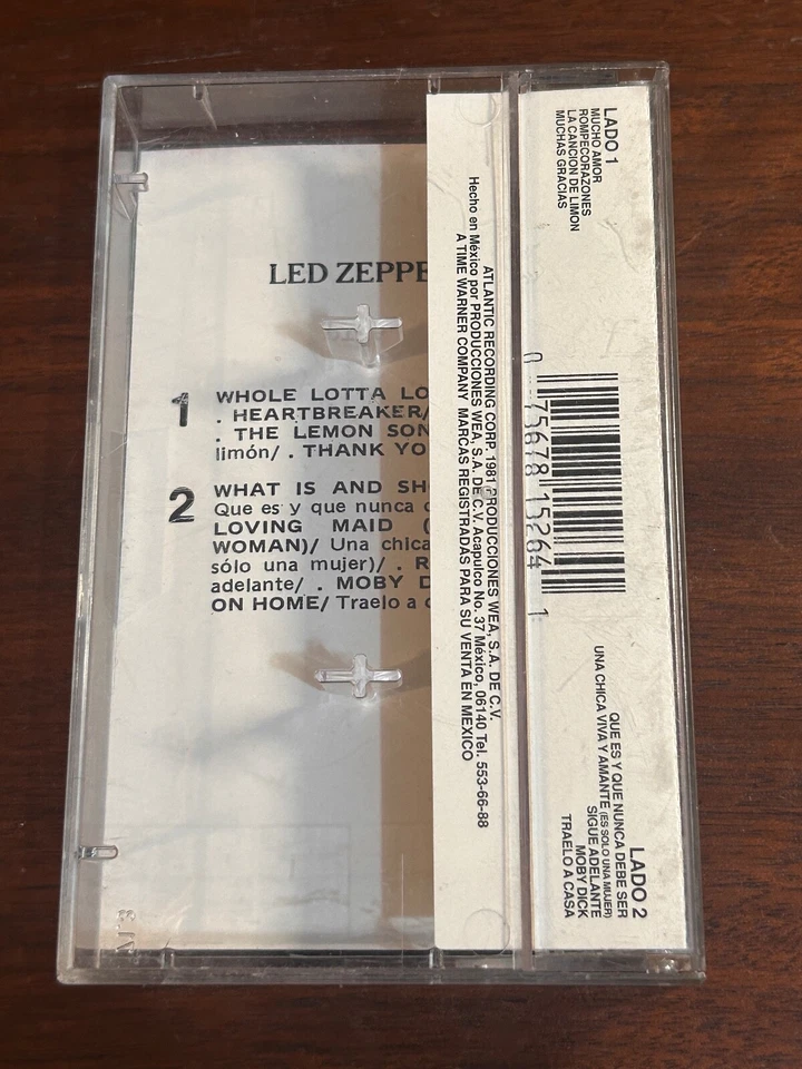 LED ZEPPELIN Led Zeppelin II 1981 MEXICO CASSETTE Psych Jimmy Page Robert Plant - Image 3 of 4