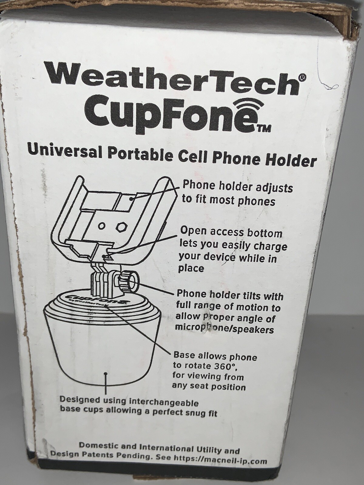 WEATHERTECH CUPFONE CELL PHONE MOUNT WITH EXTENSION ADJUSTABLE CUP