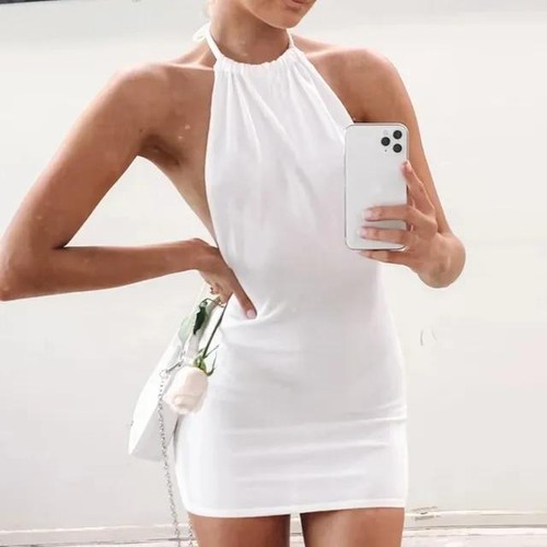 Showstopper Slim Plaid Slit High Neck Bodycon Party Clubwear Dress main image 1