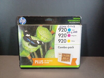 Genuine HP 920 B3B30FN Combo CMY CH634AN CH635AN CH636AN - SEALED - April  2017