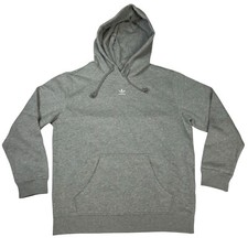 Adidas Originals Adicolor Essentials Women's Logo Hoodie Sz Large Gray Heather