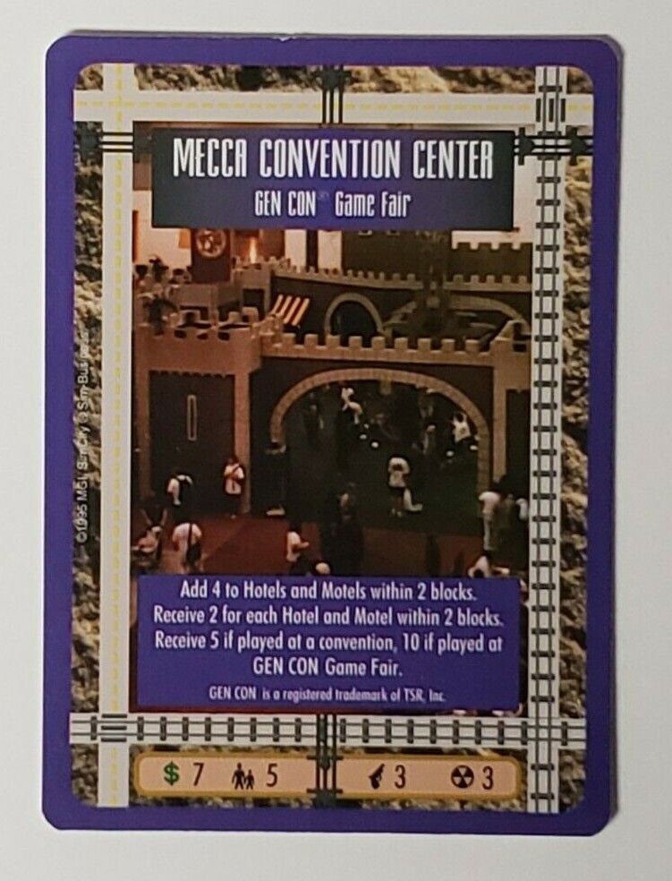 SIM CITY CCG PROMO CARD MECCA CONVENTION CENTER GEN CON GAME FAIR