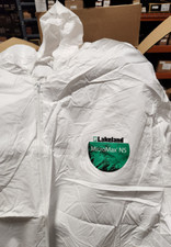 Lakeland White Coveralls MICROMAX NS Protective Disposal hood  Boots Elastic Wr