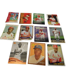 VINTAGE LOT of 19  Baseball  Cards Lou Brock Rickey Henderson