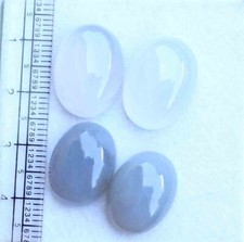 42.50 Ct Natural Blue Chalcedony Oval Shape Cabochon Calibrated Loose Gemstone