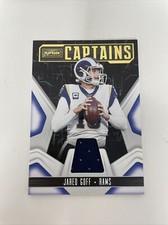 2020 Panini Playbook Captains Swatches Jared Goff #CAP-6 Jersey Card