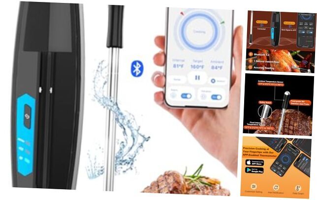 Wireless Meat Thermometer with 493FT Wireless Range, Bluetooth Wireless-image