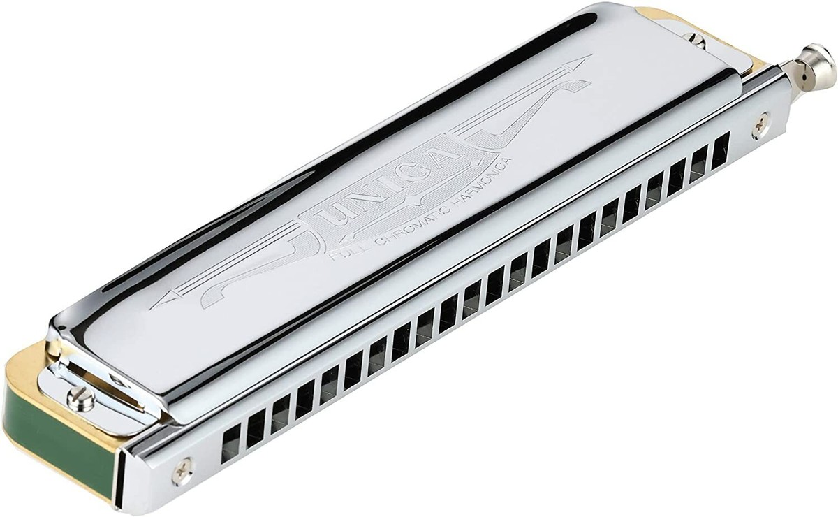 TOMBO UNICA FULL CHROMATIC HARMONICA 日本製 1244 (C) Official TOMBO chromatic harmonica 22 holes Sliding