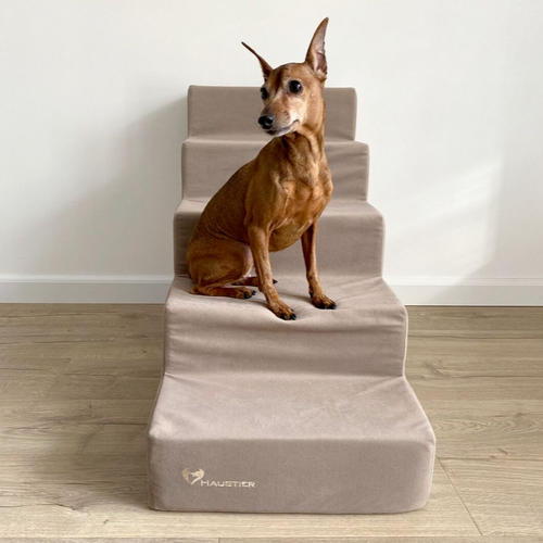 5 Steps Dog Stairs For Tall Bed Small Pets Foam Ladder Indoor Puppy