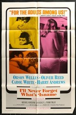 I'LL NEVER FORGET WHAT'S HIS NAME Orson Welles '67 1SHEET MOVIE POSTER 27 x 41  