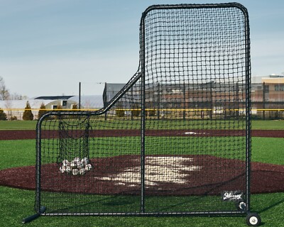 Murray Sporting Goods Baseball Batting L-Screen with Protective Net - 7' x 7'