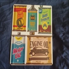 8"X12" Metal Sign Man Cave Wall Art Garage Bar Oil Gas Station Anti Freeze Tire