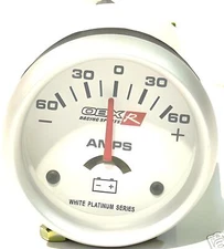 OBX Racing Sport Platinum White Meter AMP gauge