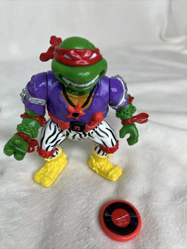 VTG 1991 TMNT ROCK N ROLLIN  RAPHAEL Ninja Turtle HEAVY METAL ACTION FIGURE