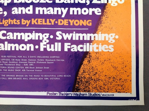 1975 Sun "N" Song 3 Day Music Festival Vancouver Island Concert Poster - Picture 6 of 9