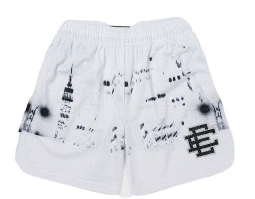 Eric Emanuel EE New York City Skyline Basic WHITE Shorts Eric Emanuel EE New York City Skyline Basic WHITE Shorts