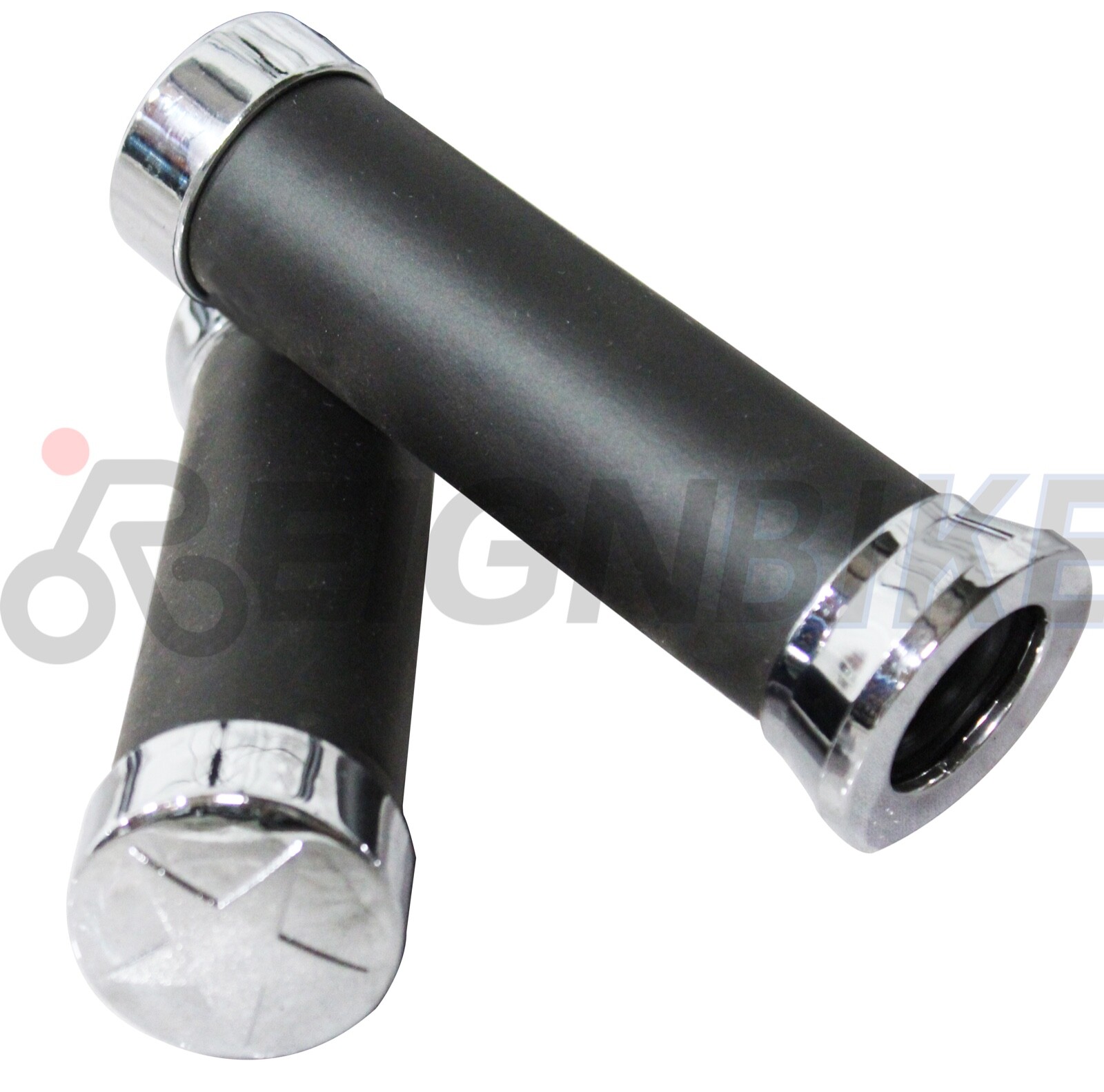 Handlebar Soft Grips Black With Chrome Color Star Style