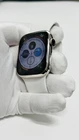 White Gold Plated Apple Watch 45mm CUSTOM Stainless Steel Series 9 White Sport B
