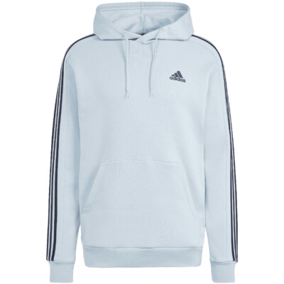 Adidas Sweatshirt Hoodie 3-Stripes Essentials Fleece Hellblau IS0004