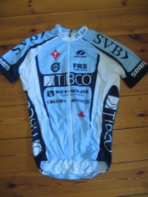 Team Tibco Team Jersey Herren Rennradtrikot Hellblau Größe Small made by Voler