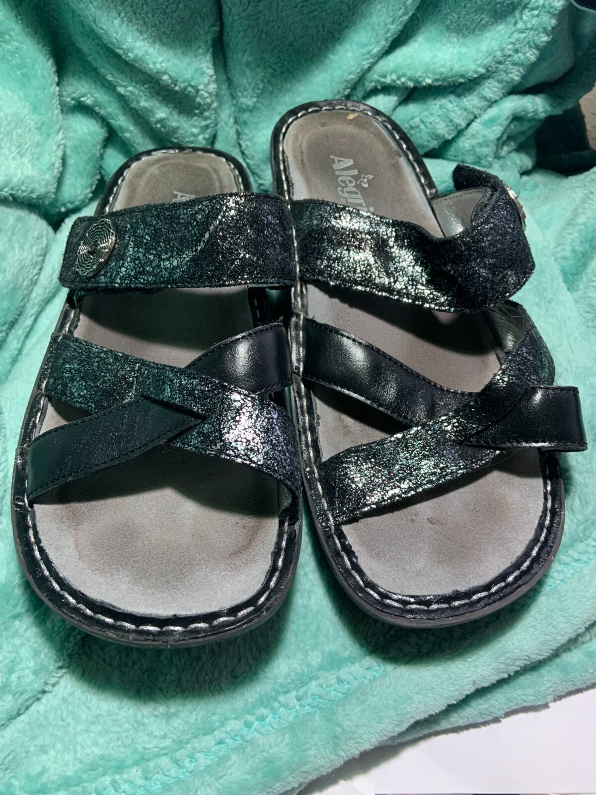 Alegria Victoriah Sandals Black Iridescent 38-39 | eBay