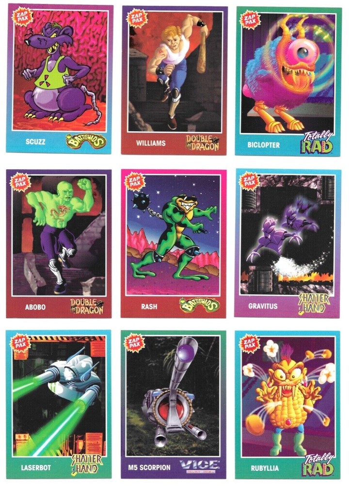 1992 Zap Pax Series 1 Video Game Trading Cards / You Choose #s 1-110 / bx97
