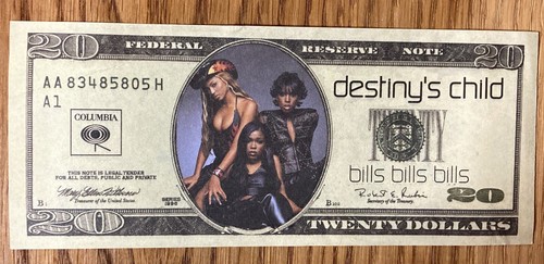 Destiny’s Child Promotional $20 Bill Concert Prop via 2000 Tour - Beyoncé RARE!! - Picture 4 of 9