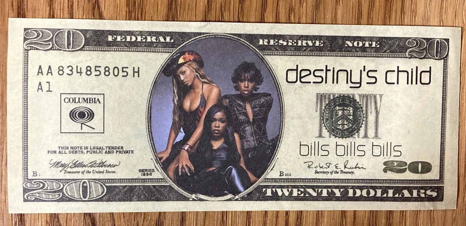 Destiny’s Child Promotional $20 Bill Concert Prop via 2000 Tour - Beyoncé RARE!! - Image 4 of 4