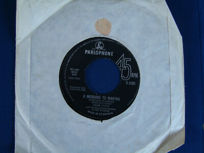 Adam Faith - A Message to Martha / It Sounds Good to me -VINYL Parlophone R 5201