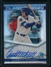 GARRETT MITCHELL AUTO Class of 2020 Bowman Chrome Autograph REFRACTOR/250 RC