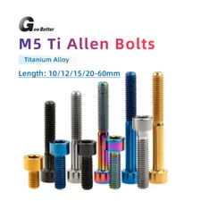 M5 Titanium Bolt Socket Cap Head Hex Ti Screw 10 15 18 20 25 30 35 40 50 60 mm