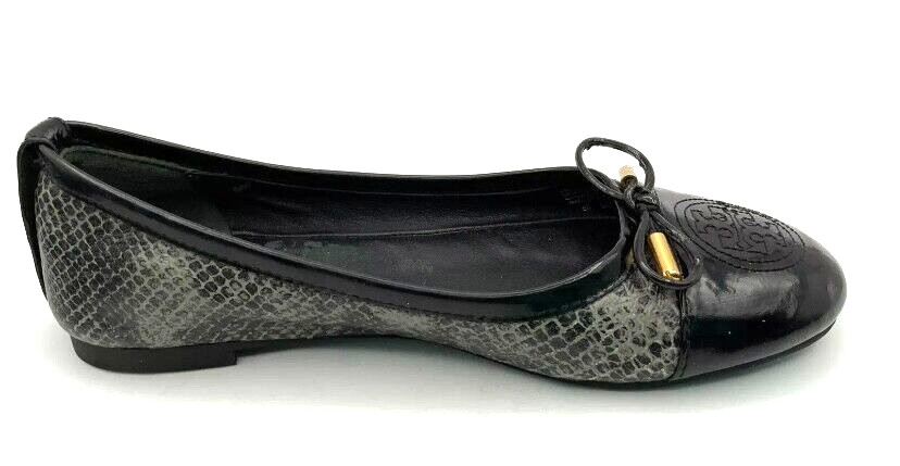 Tory Burch Chelsea Snake Printed Cap Toe Ballet Flats Size 5 thumbnail 10