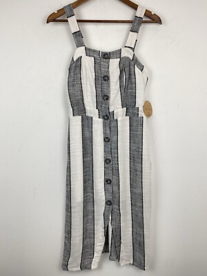 Urban Romantics size Small Womens Black White Striped Linen Blend Dress NWT | eBay Urban Romantics size Small Womens Black White Striped Linen Blend Dress NWT | eBay