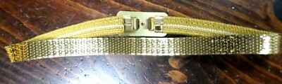 Vintage Garay Stretch Fish Scale Belt Goldtone  display picture 1