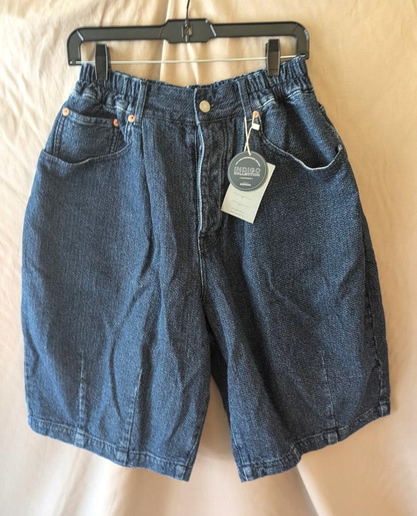 Workware Indigo Balloon Denim Shorts Unisex Size Small NWT | eBay