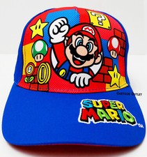 Nintendo Super Mario Bros Youth Baseball Hat Cartoon Art Print New with tags